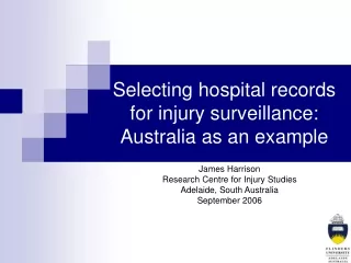 Selecting hospital records for injury surveillance:  Australia as an example