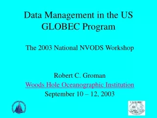 Data Management in the US GLOBEC Program