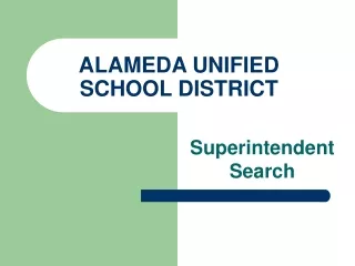 ALAMEDA UNIFIED  SCHOOL DISTRICT