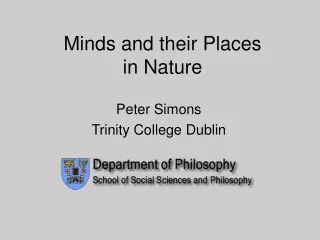 Minds and their Places in Nature