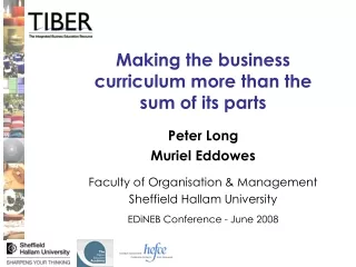 Making the business curriculum more than the sum of its parts