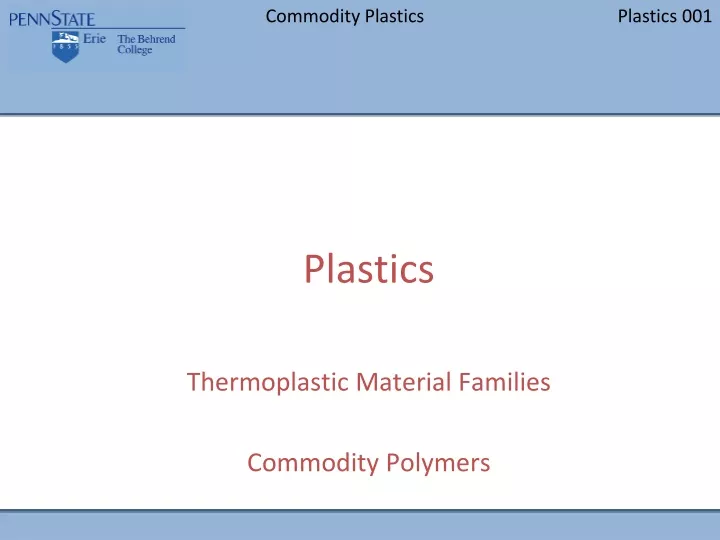 plastics thermoplastic material families