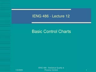 IENG 486 - Lecture 12