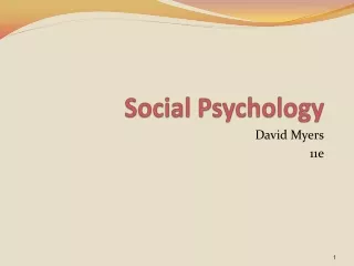 Social Psychology