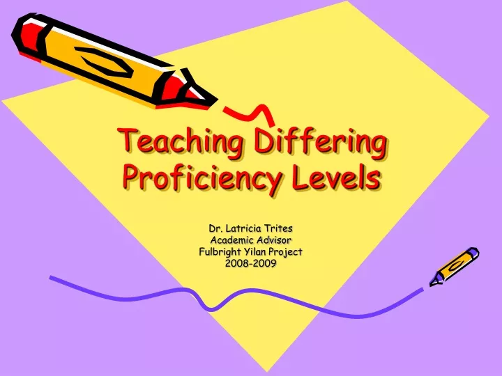 teaching differing proficiency levels