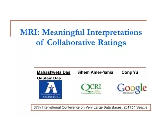 MRI: Meaningful Interpretations of Collaborative Ratings