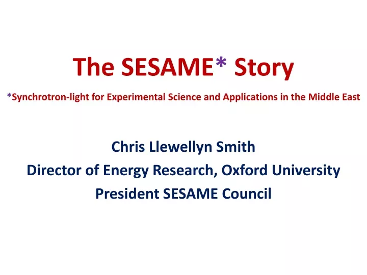 the sesame story synchrotron light for experimental science and applications in the middle east