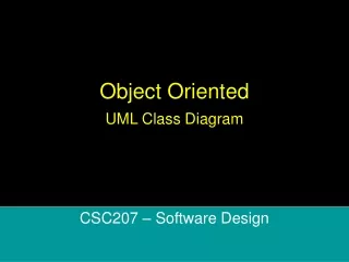 Object Oriented  UML Class Diagram