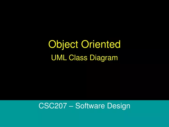 object oriented uml class diagram