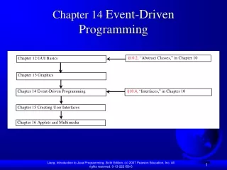 Chapter 14  Event-Driven Programming