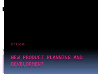 NEW product planning and Development