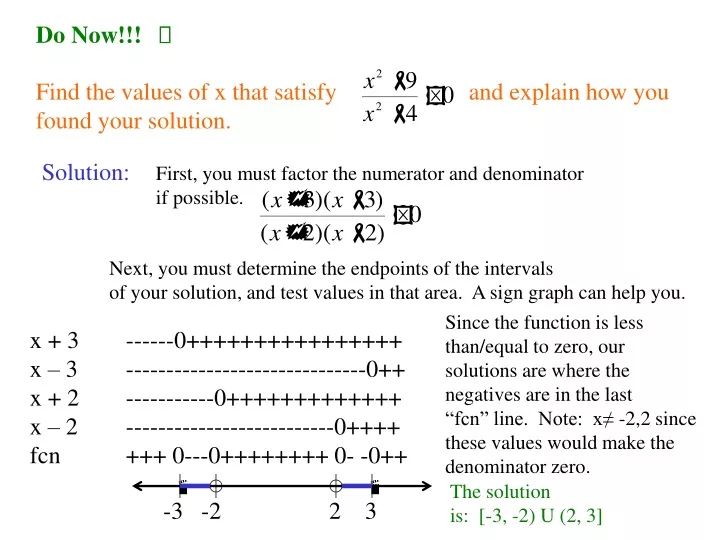 do now find the values of x that satisfy