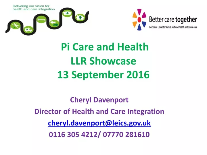 pi care and health llr showcase 13 september 2016