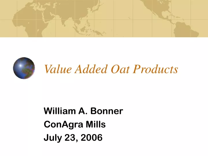 value added oat products