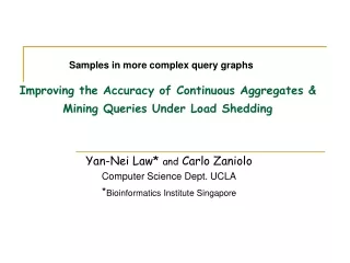 Improving the Accuracy of Continuous Aggregates &amp; Mining Queries Under Load Shedding