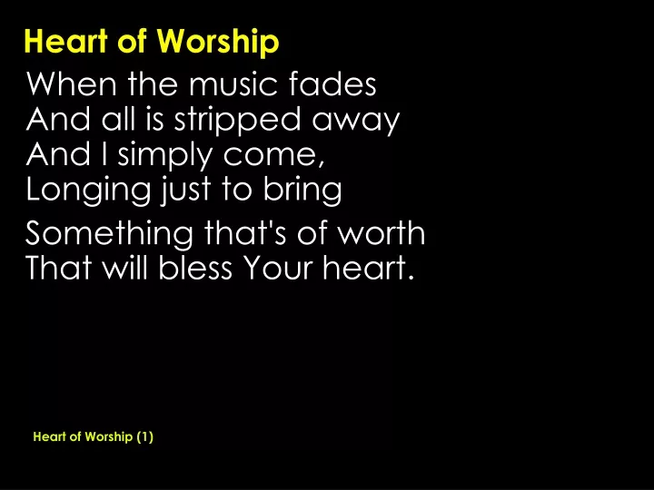 heart of worship