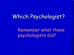 Which Psychologist? - slide 1