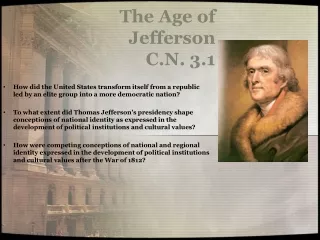 The Age of Jefferson C.N. 3.1