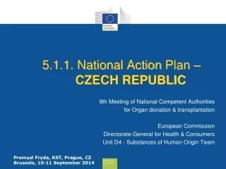 5 . 1 . 1 . National  Action  Plan  – CZECH REPUBLIC