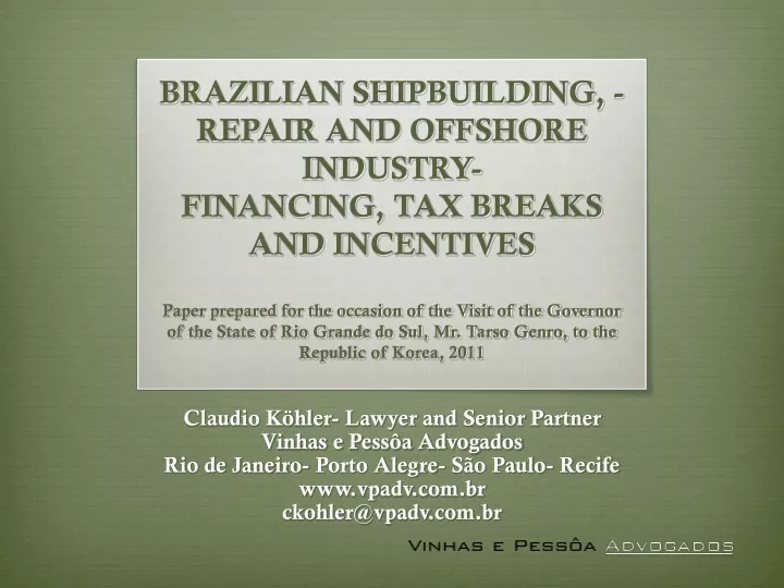 brazilian shipbuilding repair and offshore