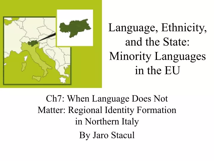 language ethnicity and the state minority languages in the eu