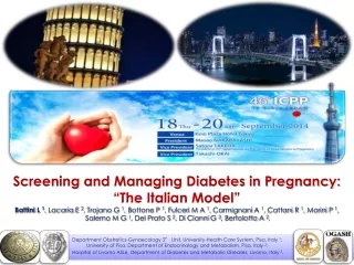 Screening and Managing Diabetes in Pregnancy:  “The Italian Model”