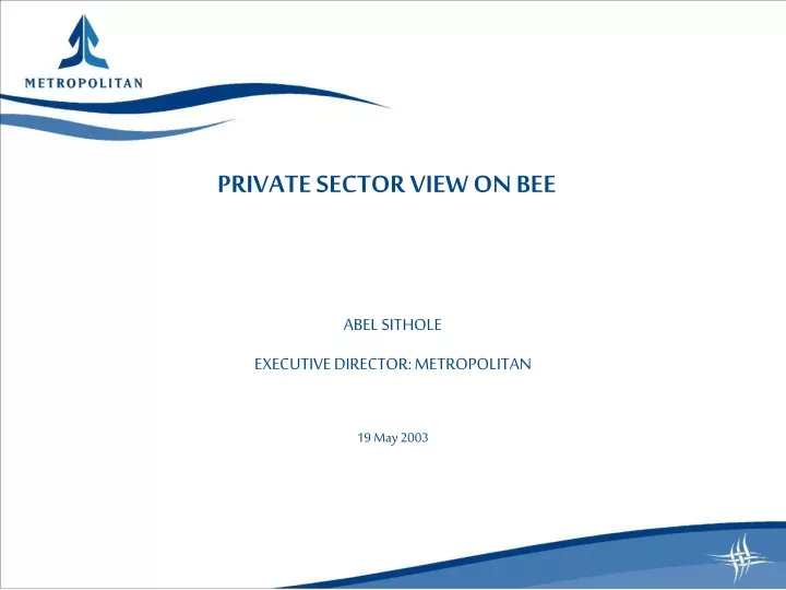 private sector view on bee