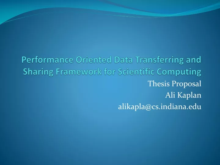 performance oriented data transferring and sharing framework for scientific computing