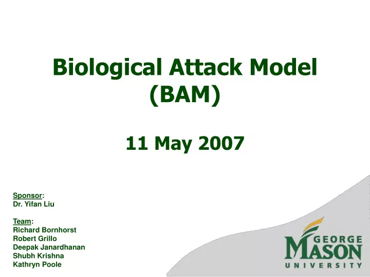 biological attack model bam 11 may 2007