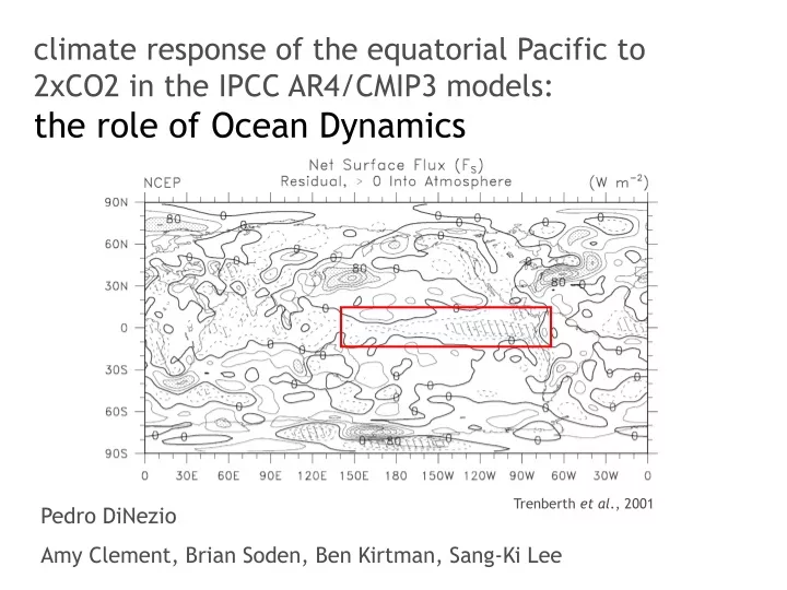 climate response of the equatorial pacific