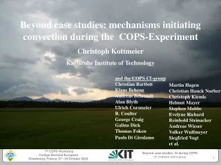 Beyond case studies: mechanisms initiating convection during the  COPS-Experiment