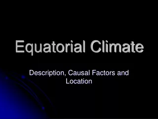 Equatorial Climate