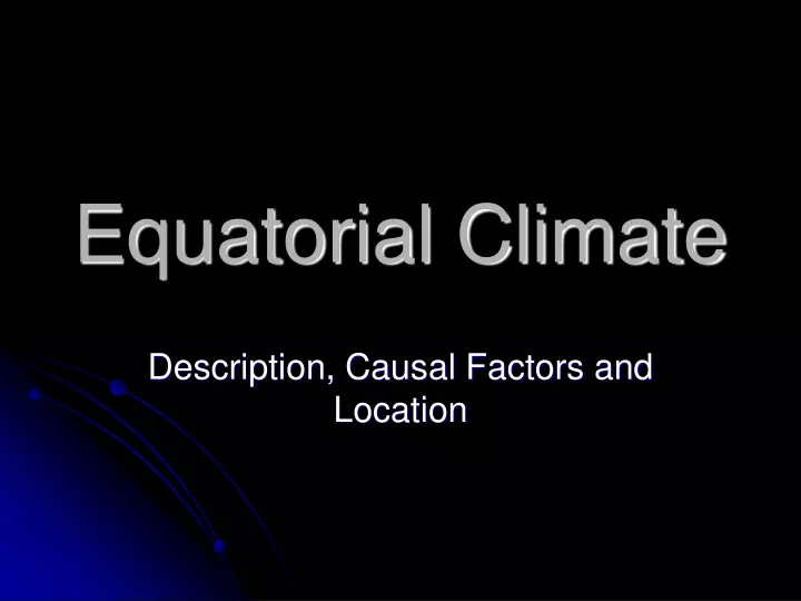 equatorial climate