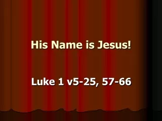 His Name is Jesus!