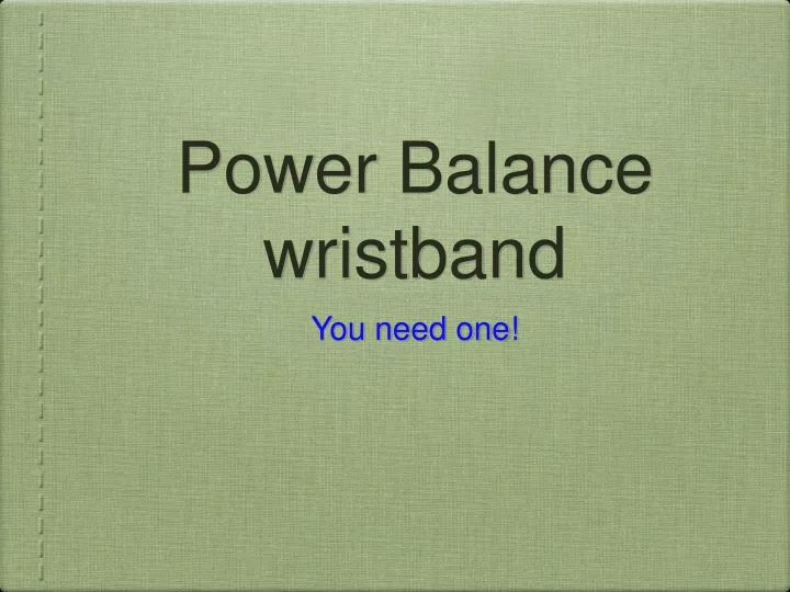 power balance wristband