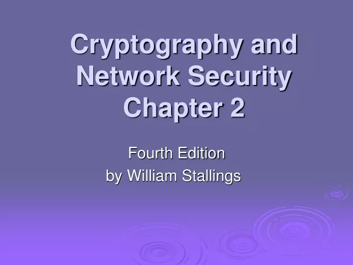 cryptography and network security chapter 2