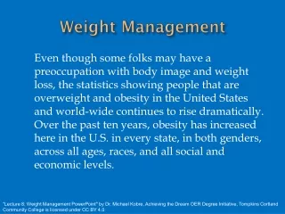 Weight  Management