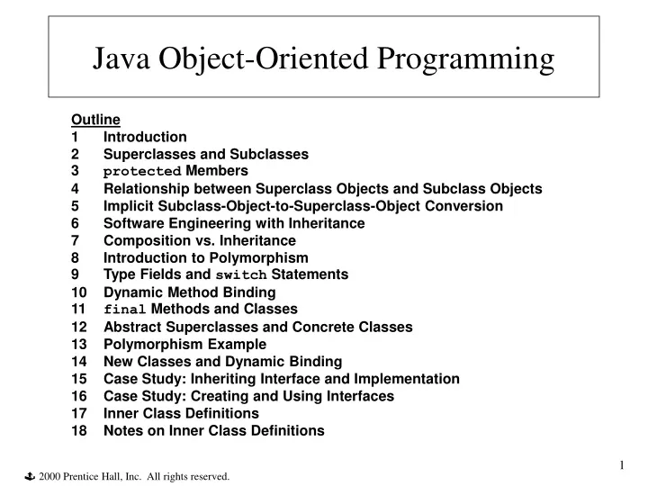 java object oriented programming