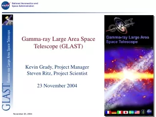 Gamma-ray Large Area Space Telescope (GLAST)