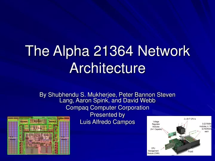 the alpha 21364 network architecture