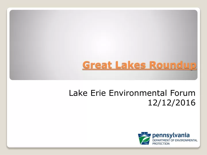great lakes roundup