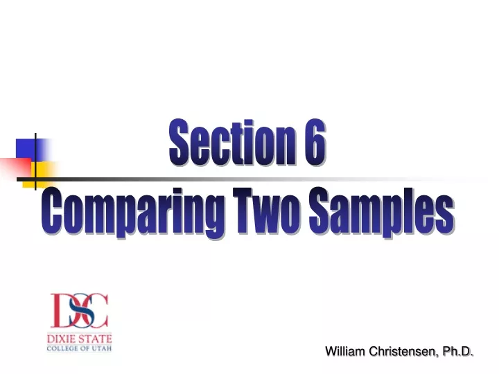 section 6 comparing two samples