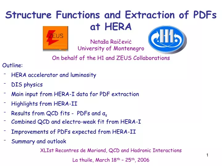 structure functions and extraction of pdfs