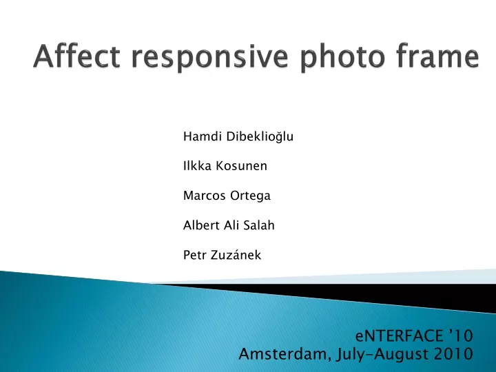 affect responsive photo frame
