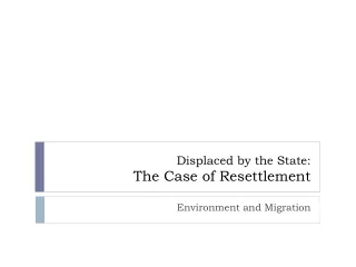 Displaced by the State:  The Case of Resettlement