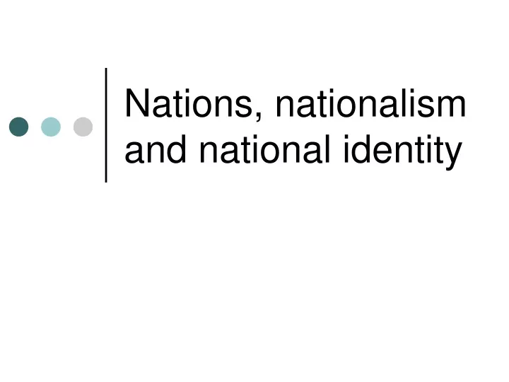 nations nationalism and national identity