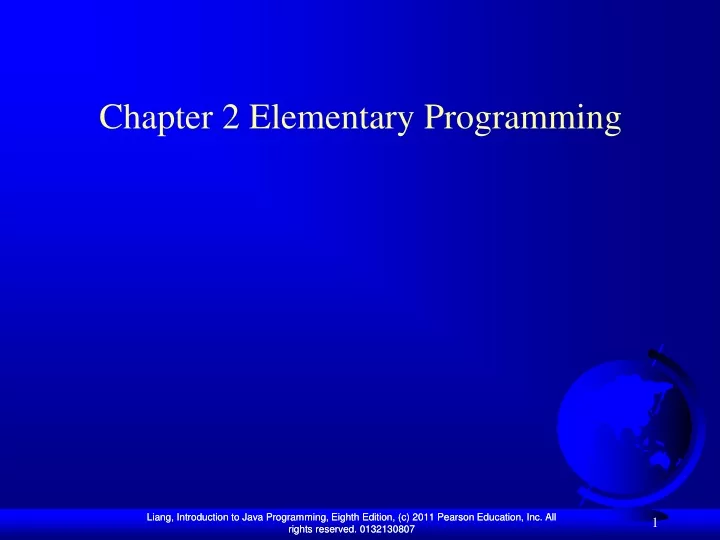 chapter 2 elementary programming