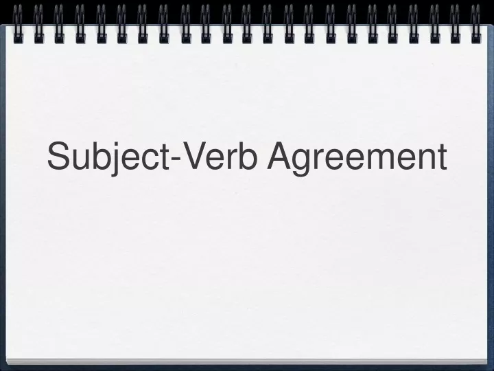 subject verb agreement