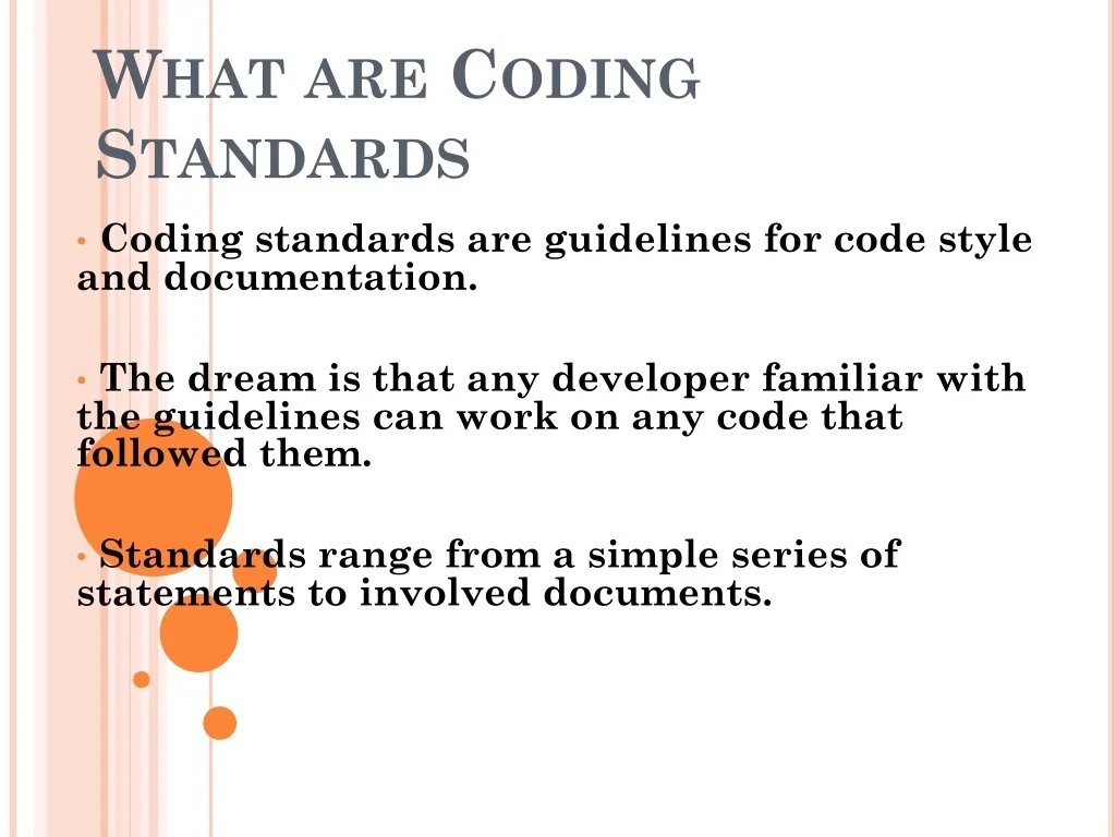 PPT - Coding Standards PowerPoint Presentation, free download - ID:9449528