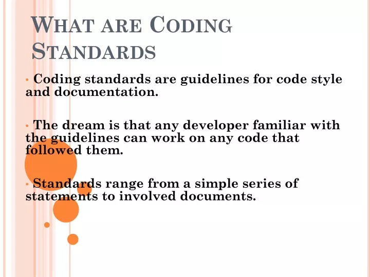 what are coding standards